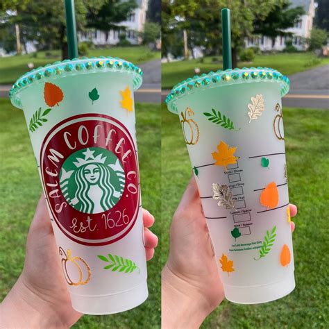 Salem Starbucks Cold Cup Salem Coffee Co Halloween Fall Etsy