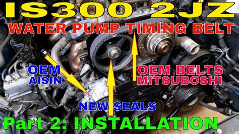 How To Install Timing Belt Water Pump Is Part Assembly Jz Ge