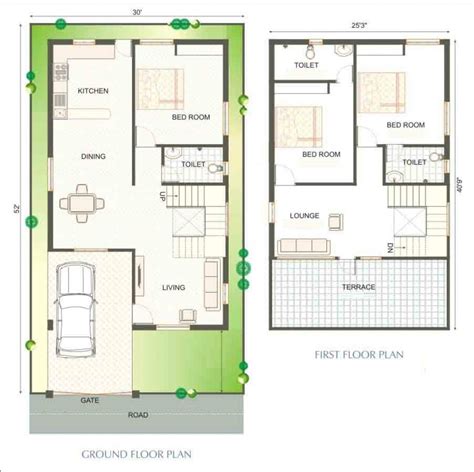 Duplex House Plans India 900 Sq Ft 20x30 House Plans Duplex House