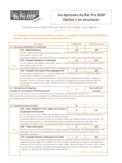 Les Preuves Du Bac Pro Assp Option En Structure Les Preuves