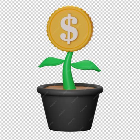 Premium Psd Money Plant Investment 3d Illustration