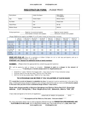 Fillable Online Edmonton Springboard And Platforms Fax Email Print