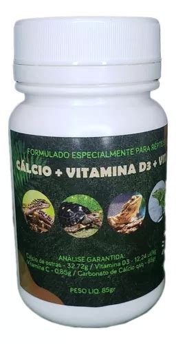 Calcio Vitamina D3 Para Repteis Artexotics MercadoLivre