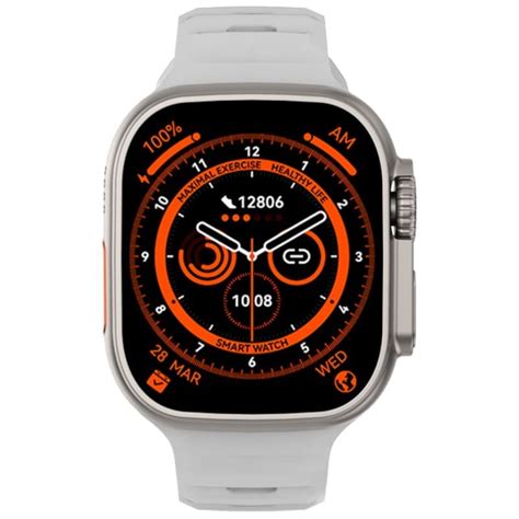 DT NO 1 DT8 Ultra Prateado Smartwatch