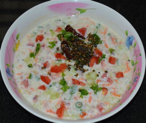 Mixed Vegetable Raita Yogurt Curry Recipe Delishably