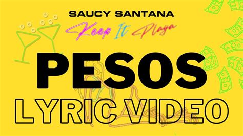 Saucy Santana Pesos Official Lyric Video YouTube