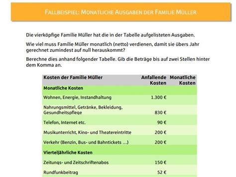 Familieneinnahmen Rechenbeispiel Pdf Sparkassen Schulservice