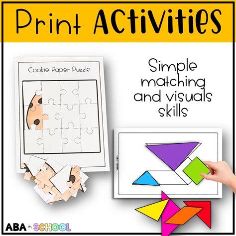 Simple Puzzles and Tangrams Printable - Preschool and Special Education