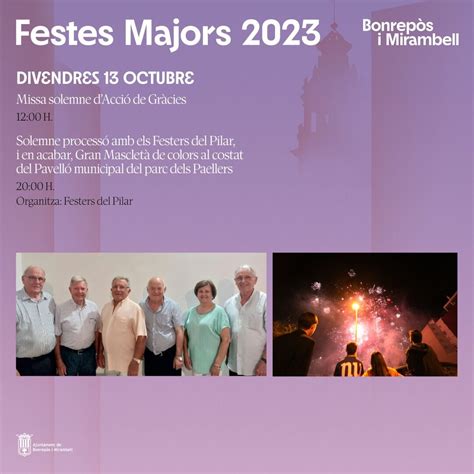 FESTES MAJORS 2023 Ajuntament de Bonrepòs i Mirambell