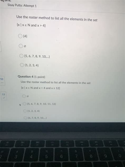 Solved Sisay Putty Attempt Use The Roster Method To List Chegg