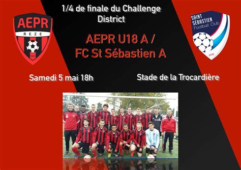 Actualité Affiche du week end club Football AEPR Rezé Football Footeo