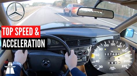 1984 MERCEDES 190 W201 90HP ACCELERATION ON GERMAN AUTOBAHN YouTube