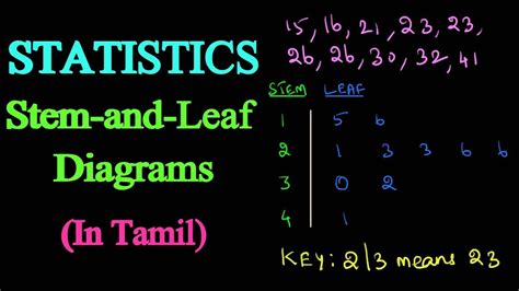 Statistics Drawing And Interpreting Stem And Leaf Plotin Tamil Youtube