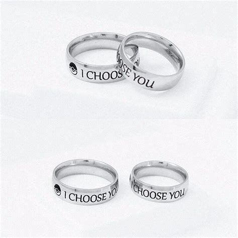 I Choose You Ring Couple Silver Rings Engagement Rings Etsy