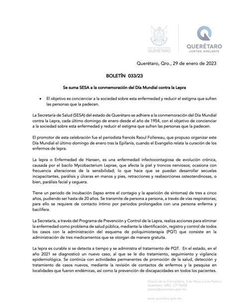 Ssalud Queretaro On Twitter D A Mundial Contra La Lepra Importante