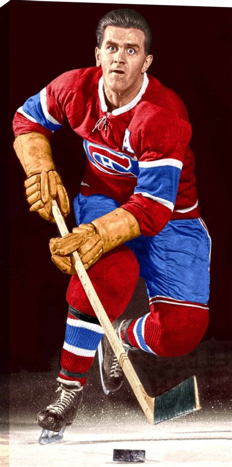 Maurice Richard 14x28 Hockey Hall Of Fame Canvas Montreal Canadiens