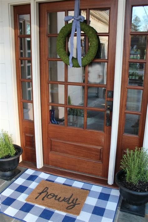 Cute Layered Front Door Mat Ideas For Spring