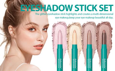 Hulyfw 2 Colors Eyeshadow Stick Seteye Brightener Sticklong Lasting Waterproof