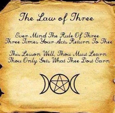 The Rule Of Three Rule Of Three Wicca Wiccan Spells