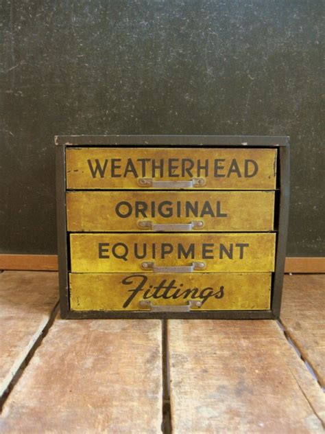 Vintage Weatherhead Fittings Cabinet Metal by RiverHouseDesigns