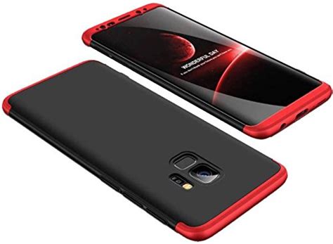 Original New 3 In1 Luxury Matte Finish Hybrid Back Gkk Cover Case Samsung S9 Plus Redblack