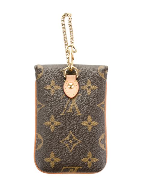 Louis Vuitton Monogram Cell Phone Case Brown Keychains Accessories