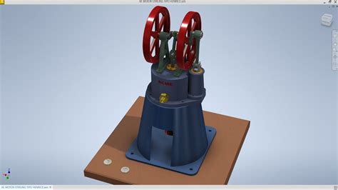 AUTODESK INVENTOR MAQUETA DE UN MOTOR STIRLING TIPO HENRICI YouTube