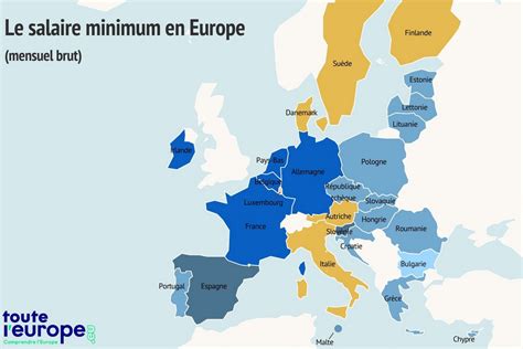 Carte Le Salaire Minimum En Europe Touteleurope Eu