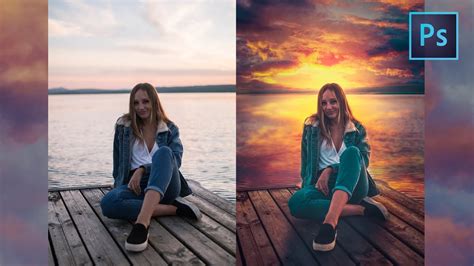 Photoshop Manipulation How To Create Sunset Effect In Photoshop Youtube