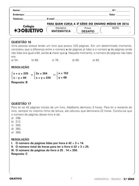 Pdf Resolu O Comentada Desafio Matem Tica Pdf Fileresolucao