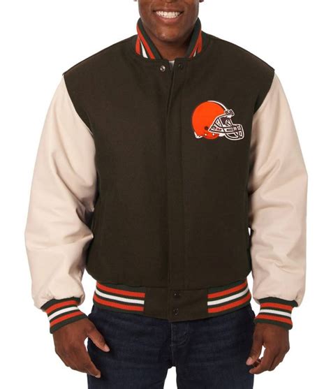 Brown And Cream Domestic Cleveland Browns Varsity Jacket