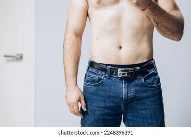 Man Naked Torso His Pants Buttocks Stock Photo Shutterstock