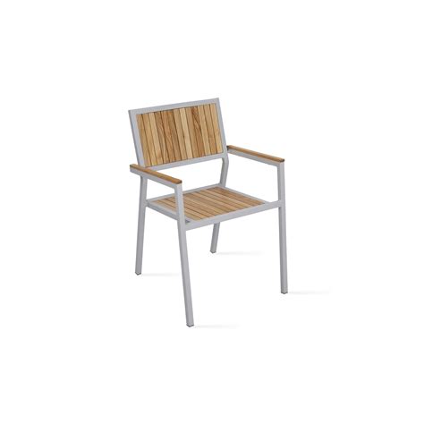 Fauteuil De Jardin En Bois Et Aluminium