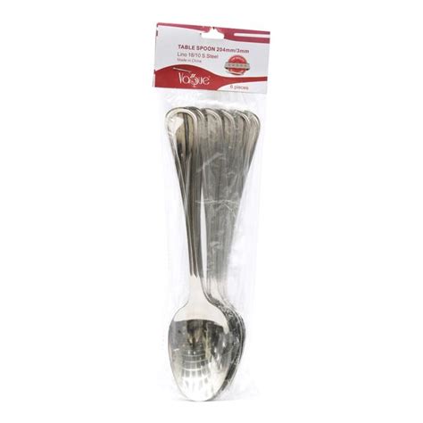 Vague Stainless Steel Lino Table Spoon Silver Stainless Steel Jomla Ae