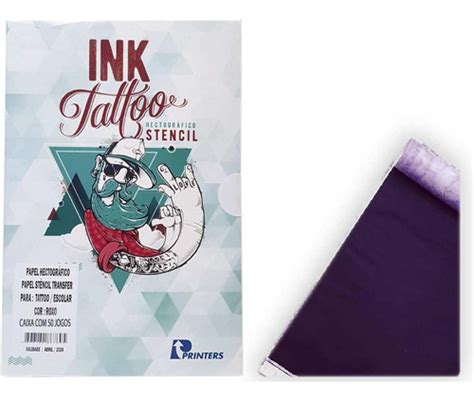 Papel Hectografico Estencil Para Tatuagem Roxo Mercado Livre