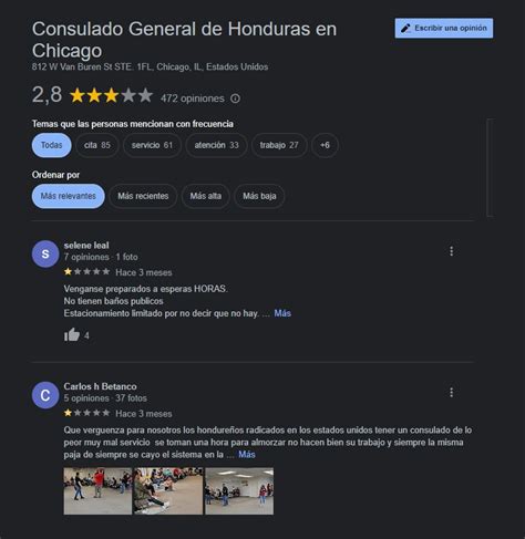 Citas Consulado De Honduras En Chicago Contacto