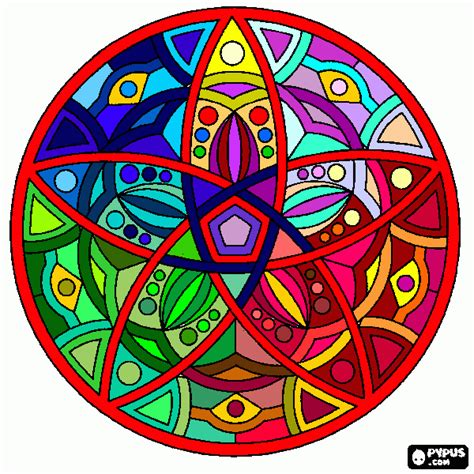 Mandala Pentagr Para Imprimir Desenho Mandala Pentagr