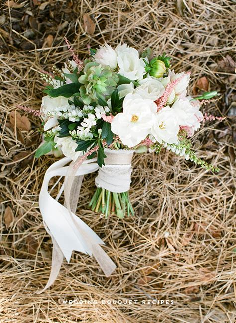 White, Pink And Green Wedding Bouquet