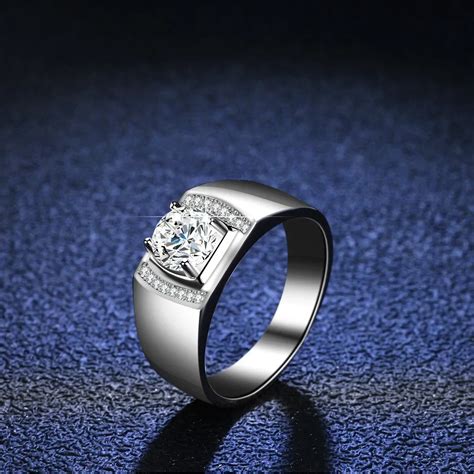 Platina Pt Full Moissanite An Is De Diamante Para Homens Terminou