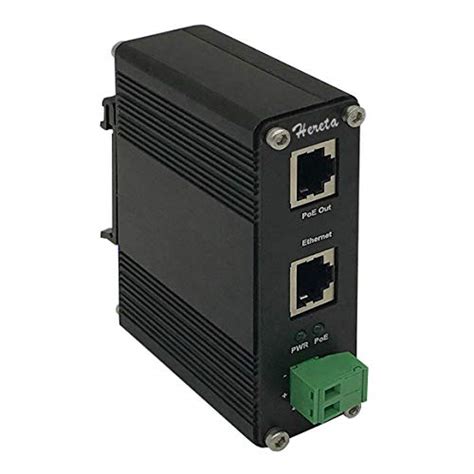 Hardened Industrial Gigabit Poe Injector Vdc Input With Din Rail