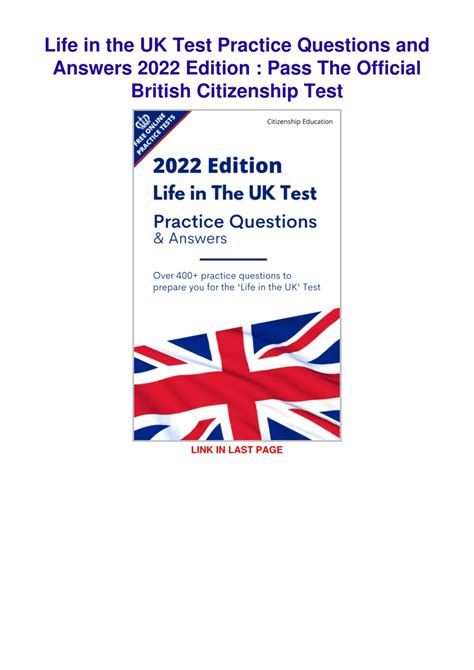 Ppt Pdf Read Online Life In The Uk Test Practice Questions And