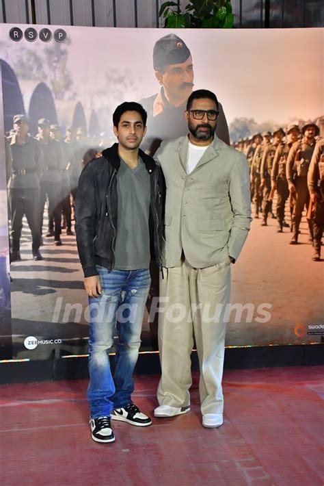 Abhishek Bachchan With Agastya Nanda At Sam Bahadur Movie Screening Photo