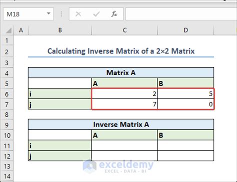 How to Calculate Inverse Matrix in Excel (3 Ways) - ExcelDemy