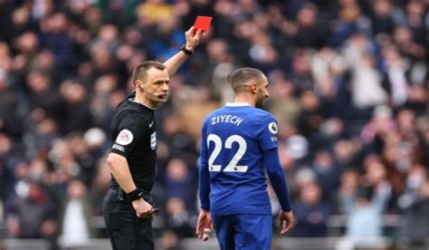 Why Hakim Ziyechs Red Card Against Tottenham Was Changed To A Yellow