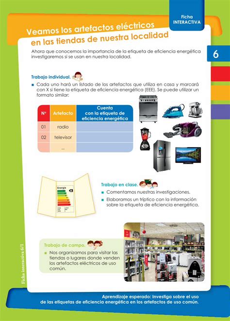 PDF Ficha INFORMATIVA Veamos los artefactos eléctricos trabajo