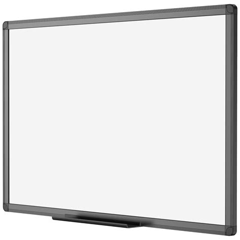 Viz Pro Magnetic Dry Erase White Board 36 X 24 Inches Black Aluminium