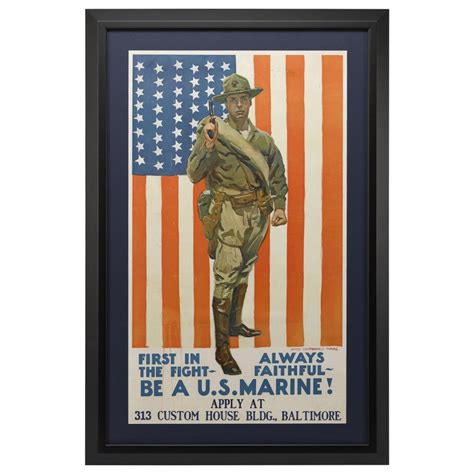 Be A Us Marine Vintage Wwi Poster By James Montgomery Flagg 1918