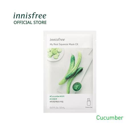 Innisfree My Real Squeeze Mask Cucumber 20ml Shopee Malaysia