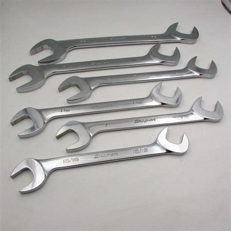 Snap On Tools Large 4 Way Open End Angle Wrench Set 1516 To 1 38 6 Piece Sae