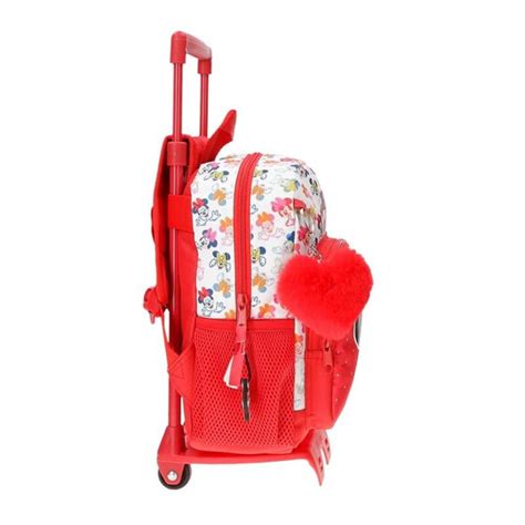 Mochila Pr Escolar Adap Cm C Carro Minnie Diva Vermelha